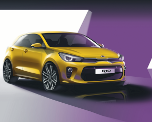 4th Generation Kia Rio Exterior Front Quarter Rendering